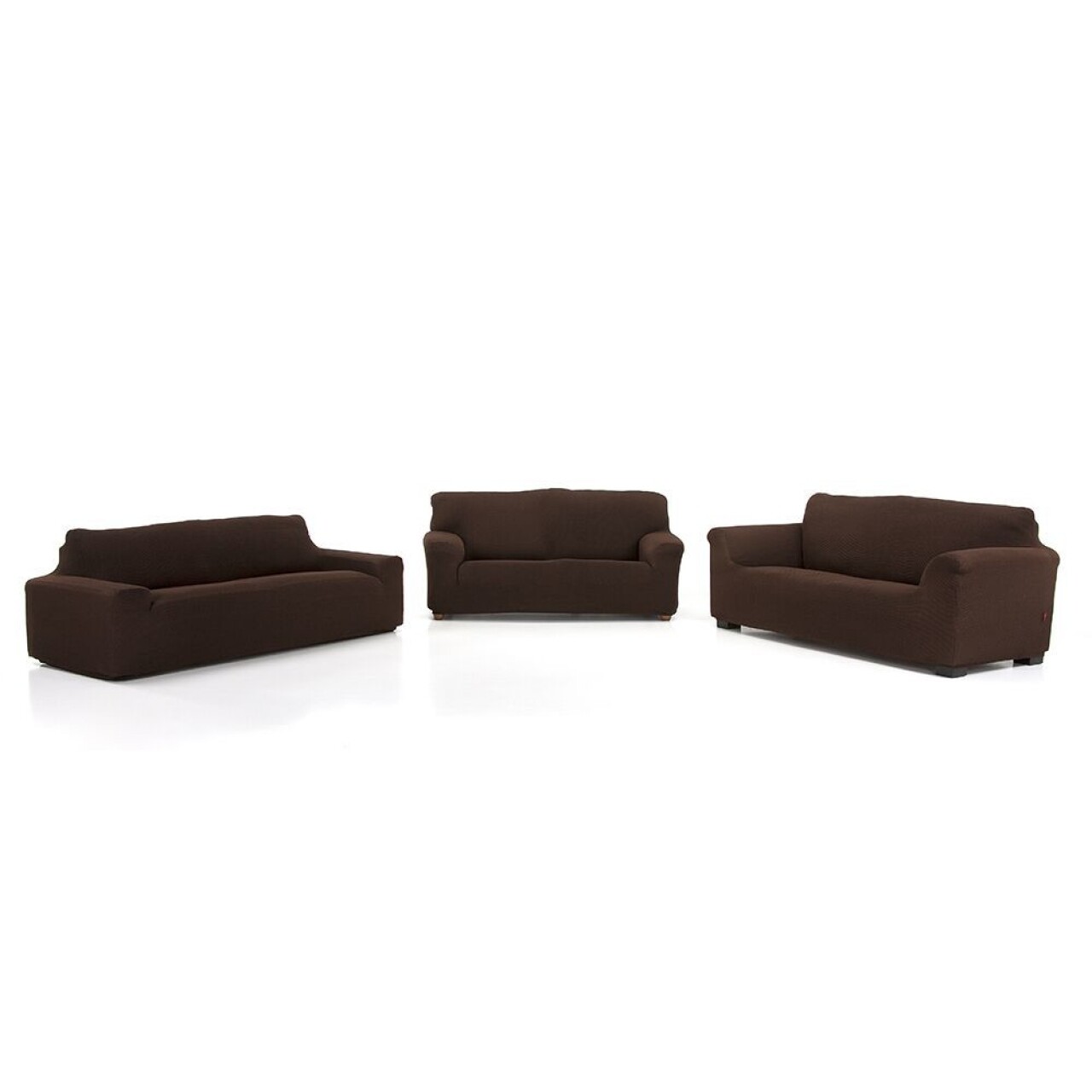 Husa elastica canapea, Belmarti, Milan, 2 locuri, maro - imagine 6
